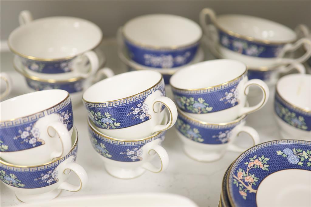 A Wedgwood bone china Blue Siam dinner and tea service